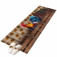 thumbnail image 6 of Farmhouse Rooster Kitchen Runner Rug 2x6 Washable Runners for Hallway Non Slip Vintage Farm Chicken Sunflower Wooden Large Area Rug Indoor Floor Carpet for Bathroom Laundry Entryway Bedroom, 6 of 8
