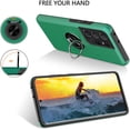 thumbnail image 2 of Samsung S21 Ultra Case, Galaxy S21 Ultra Case Dual Layer Rugged S21 Ultra Kickstand Case with Ring Holder Support Magnetic Car Mount Shockproof Case for Samsung Galaxy S21 Ultra, Dark Green, 2 of 7