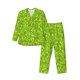 thumbnail image 1 of Fotbe Lime green glitter Pijama de Hombre con Estampado de Manga Larga, Conjunto de 2 Piezas, Ropa de Dormir Suave y Cómoda con Bolsillos-Medium, 1 of 7