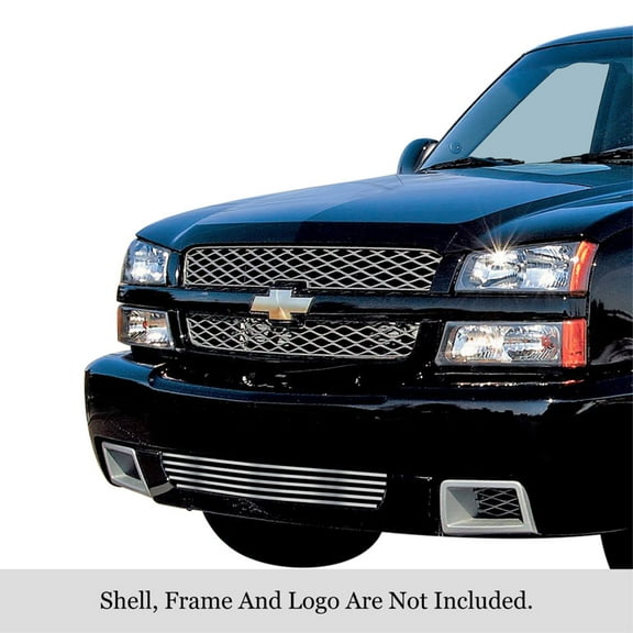 2003-2006 Chevy Silverado 1500 Ss 304 Stainless Steel Polished Finish 8X6 Horizontal Billet Stainless Steel Billet Grille