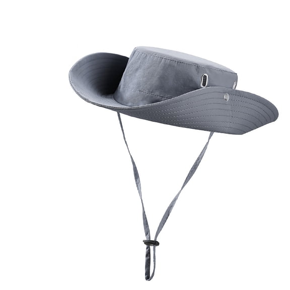 Ticikt Fishing Hat Wide Brim Sun Hat with Breathable Hat and Fisherman Hat Hiking Hats Boonie Hats for Man,Color:Grey