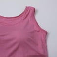 thumbnail image 4 of Cotton Camisole Tops for Women Built in Bra Spaghetti Strap Tank Top with Shelf Bra Cami Undershirt Pink 2XL, 4 of 4