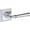 Polished Chrome, variant on Baldwin FDDUNCHR112 Dunsmoor Non-Turning Two-Sided Dummy Door Lever Set - Bronze
