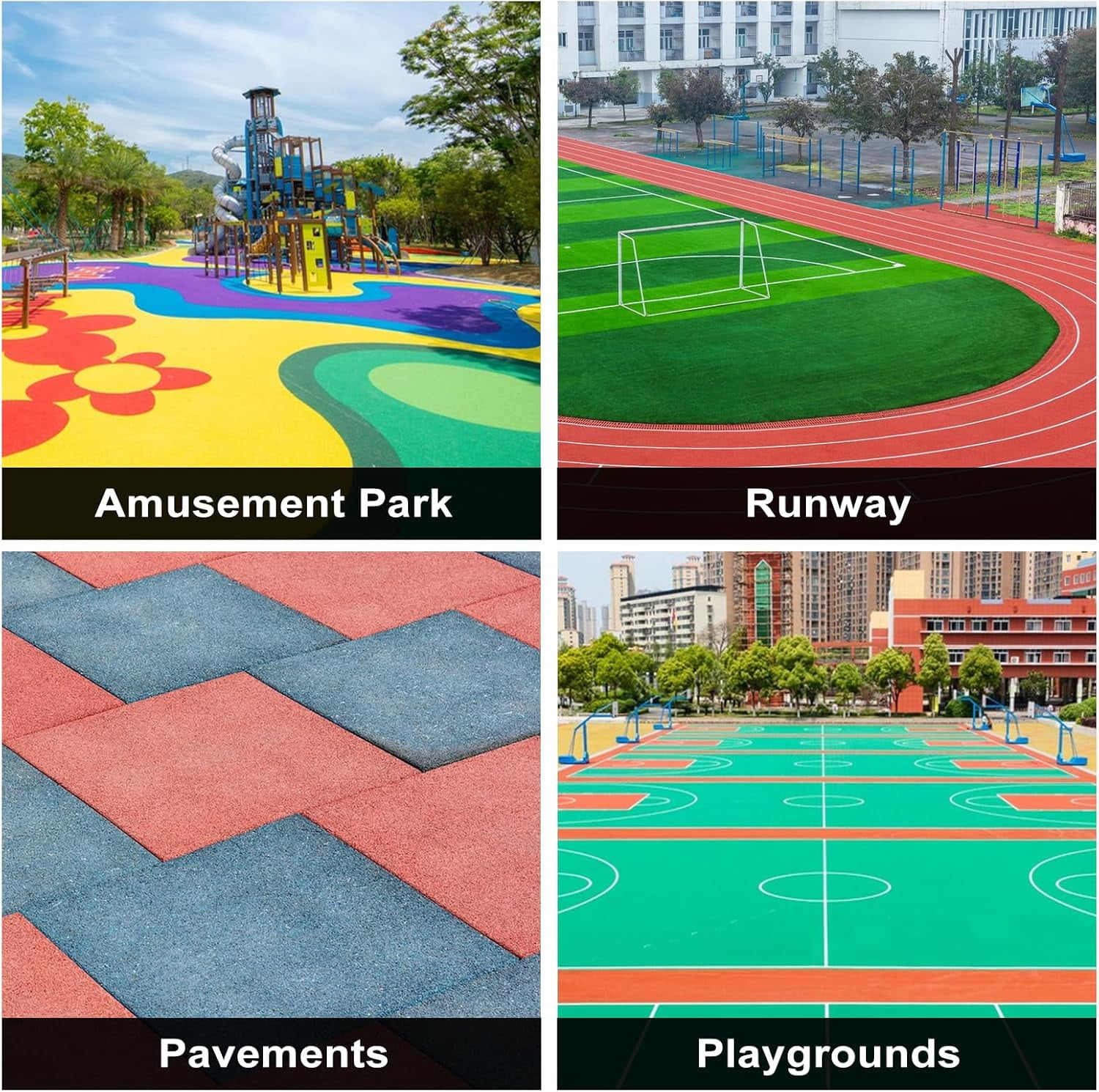 Rubber Mulch for Landscaping, Kindergarten, Outdoor Park, School, Sports Tennis Court, Pitch Rubber Granules Running Track Material Playground Mulch (Dark Green, 2 Pounds)