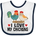 thumbnail image 3 of Inktastic Chicken Farmer I Love My Chickens Boys or Girls Baby Bib, 3 of 4