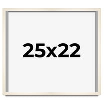 25x22 Frame White Wheat Solid Wood Picture Frame | Moulding Width 0.75 Inches | Interior Depth 0.5