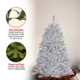 thumbnail image 2 of National Tree Company Pre-Lit Artificial Full Christmas Tree, White, North Valley Spruce, White Lights, Includes Stand, 4.5 Feet, 2 of 5
