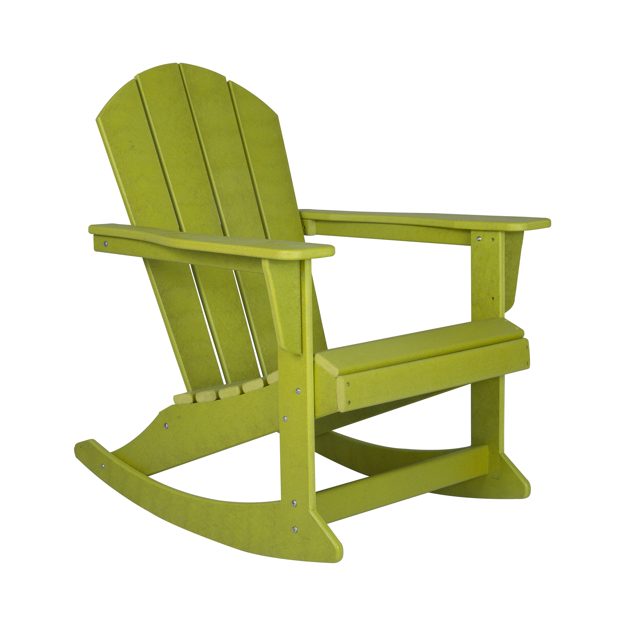 GARDEN Plastic Adirondack Rocking Chair for Outdoor Patio Porch Seating, Lime - image 4 of 7