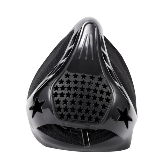 Masilla de máscara de fitness de resistencia ajustable con 4 niveles de respiración para hombres y mujeres Silicona para de acondicionamiento físico Negro