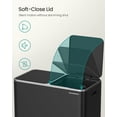 thumbnail image 3 of 10.6 Gallon Dual Compartment Trash Can - Hands-Free Pedal Kitchen Bin with 15 Bags, Airtight Lids & Removable Buckets, Black, 3 of 6