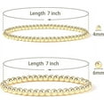 thumbnail image 2 of Xukmct Stretchable Elastic Bohemian Chain Bead Ball Bracelet 14K Gold Plated Adjustable Bracelet for Women, 2 of 6