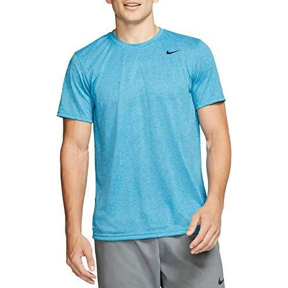 Nike Men's Dry Training Short Sleeve Dri-Fit Workout Shirt (Blue, XX-Large)