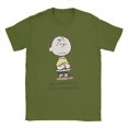 thumbnail image 3 of Camiseta oficial de Peanuts Charlie Brown Anxieties Snoopy para hombre, ropa de algodón, divertida camiseta de manga corta con cuello redondo, camiseta de talla grande, 3 of 5