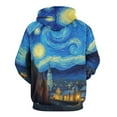 thumbnail image 3 of Starry Night-2 Men's Women Vintage 3D Hooded Sweatshirt - All-Season Loose Fit Streetwear, 3 of 6