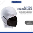 thumbnail image 3 of Pack de 500 Cubrebocas KN95 | Color Negro | Cubre Bocas Protección Alta Eficiencia 5 Capas de Filtración | Face Mask Ajuste Cómodo y Seguro, 3 of 6