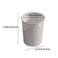 thumbnail image 3 of Qholemyo Modern Plastic Round Open Top Waste Basket Suitable For Household Bathroom Kitchen Bedroom Office Indoor Waste Bin Trash Can, 3 of 7