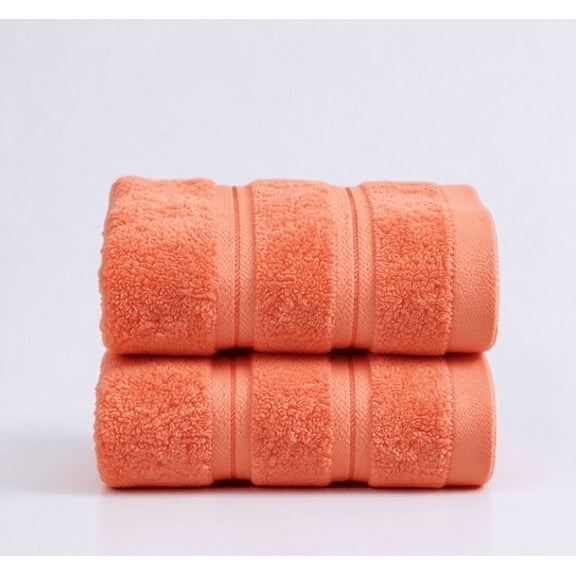 Nvzi -b 2pcs Bathroom Hand pure cotton Towels, Multipurpose Use as Bath Fitness, Bathroom, Shower, Sports, Towel,Handle various situations effortlessly.13.78x13.78inch (orange)