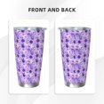 thumbnail image 3 of Fotbe Violet Pattern 20 oz Tumbler Stainless Steel Vacuum Insulated Coffee Ice Cup Double Wall Travel Flask Leak-proof Coffee Cup-Without Straw, 3 of 8