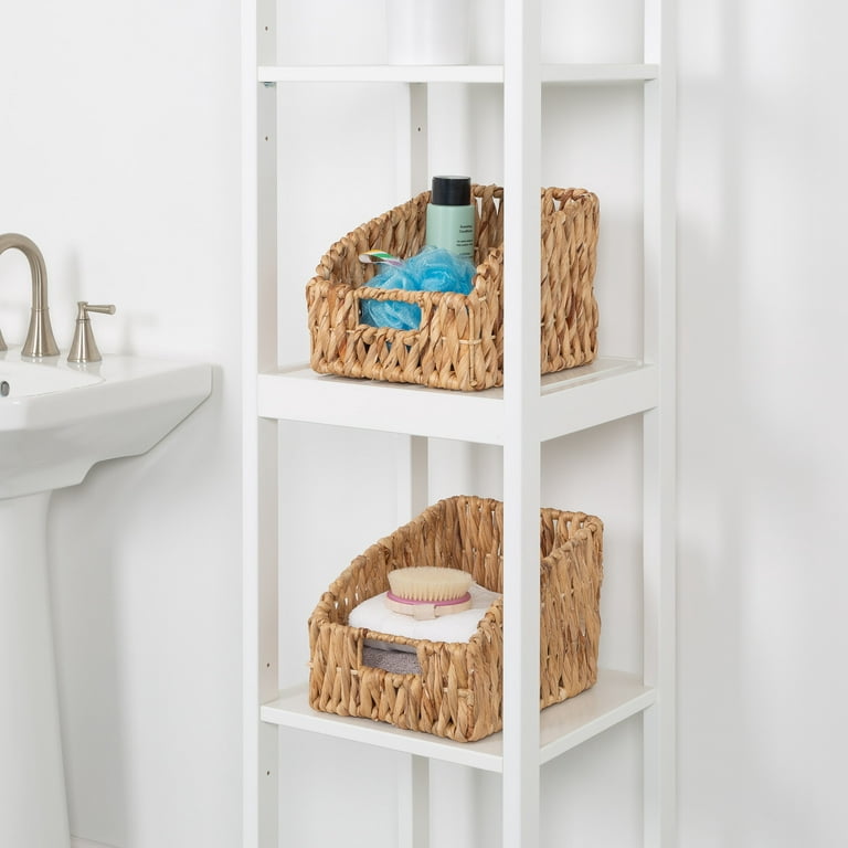 Honey-Can-Do Set of 2 Wicker Rectangle Open Storage Baskets, Natural