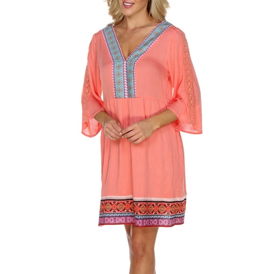 Women's Embroidered Tunic Dress