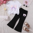 thumbnail image 2 of PEASKJP Girl Summer Short Sets Girls Summer T Shirt and Shorts Set with Side Pockets,Size 4-5 Years, 2 of 3