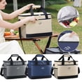 thumbnail image 2 of Outdoor Insulated Cooler Bag, 14.96" L x 9.45" W x 11.22" H Nylon Portable Lunch Tote, 2 of 7