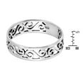 thumbnail image 3 of Infinity Swirls of Love Wire .925 Sterling Silver All-Around Ring-6, 3 of 4