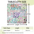 thumbnail image 2 of Pioneer Flower Floral Print Pattern Square Fitted Tablecloth with Elastic Edge,Square Table Cover,Washable Elastic Table Cover for Home Kitchen Party Decor 36"x36", 2 of 6