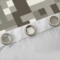 thumbnail image 4 of Homewish Fashion Square Buffalo Blackout Curtains Set of 2 (52x84 Each) for Teen, Rectangle Checkered Window Curtains, Grey Pixelate Miner Curtains and Drapes, Blackout Curtains Home Decor, 4 of 6