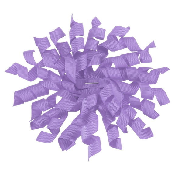 Uxcell 4 Inch Grosgrain Curly Bows for Gift Wrapping Self-Adhesive Curly Ribbon Twist Tie Bows Purple 6 Pcs