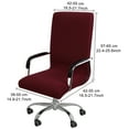 thumbnail image 3 of Unique Bargains Stretch Office Chair Cover Armchair Protector Slipcovers Burgundy M, 3 of 8