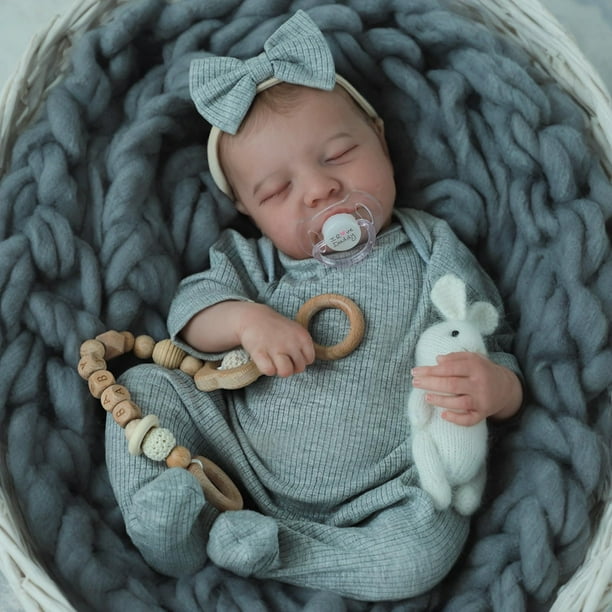 Muñeca Reborn SCOM Realistic de silicona para niña Levi, 45 cm