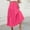 Hot Pink, variant on Besolor Women's Summer Boho Midi Skirt Tiered Ruffle Skirt Elastic Waist A-Line Flowy Beach Long Skirts with Pockets