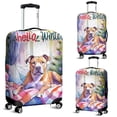 thumbnail image 2 of Watercolor Hello Winter Pitbull Chill Christmas Welcome Travel Luggage Cover Terrier Dog Lover Suitcase Dust Protective Decor - 00016, 2 of 5