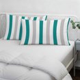 thumbnail image 5 of Bronze Grey Stripe Pillow Covers 20x30 Inch Queen Size, Modern Farmhouse Vertical Striped Decorative Pillowcase with Zipper, Microfiber Breathable Pillowcases for Sofa Bed Living Room, 5 of 9