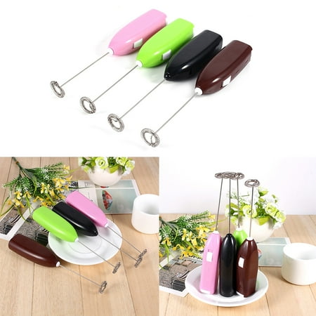 Ejoyous 4 Colors Hot Drinks Milk Coffee Frother Eggbeater Foamer Electric Mixer Stirrer, Milk