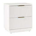 thumbnail image 3 of Better Homes & Gardens Lillian Fluted 2-Drawer Nightstand with USB, White Finish, 3 of 9