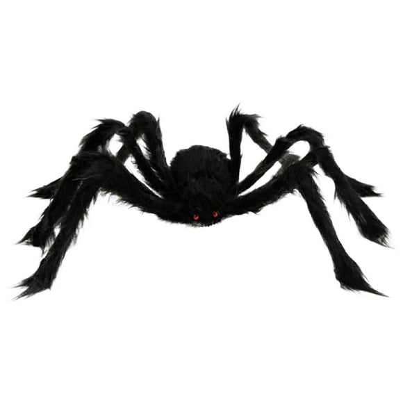 NAOJIE Halloween Spider Decorations,Realistic Scary Large Spider Decoration for Home Giant Spiders Props for Indoor Outdoor Party Decorations(Black,50")