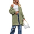 thumbnail image 3 of xiaxaixu Women's Autumn Winter Knit Cardigan Solid Color Long Sleeve Open Front Knitwear Sweater, 3 of 7