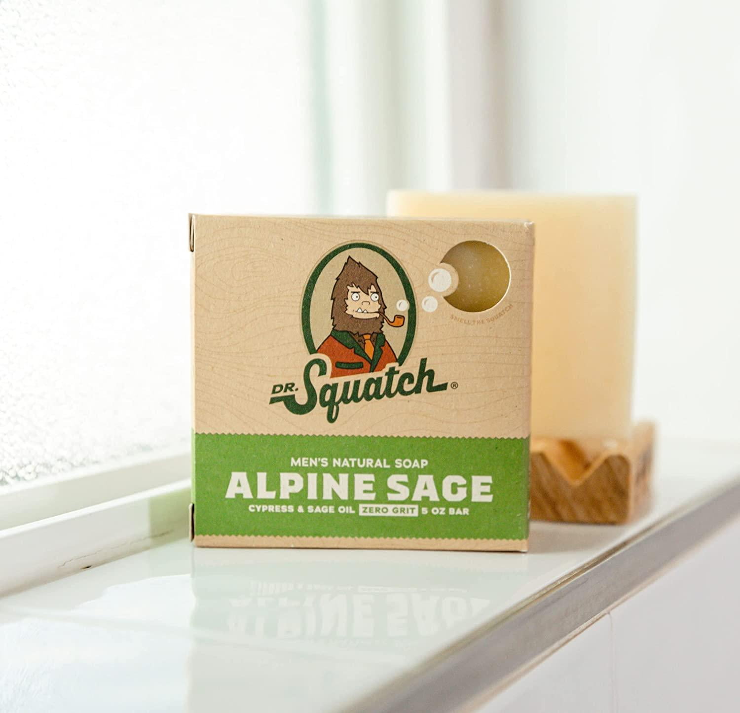 Dr. Squatch Alpine Sage Soap 5oz Zero Grit Free Shipping