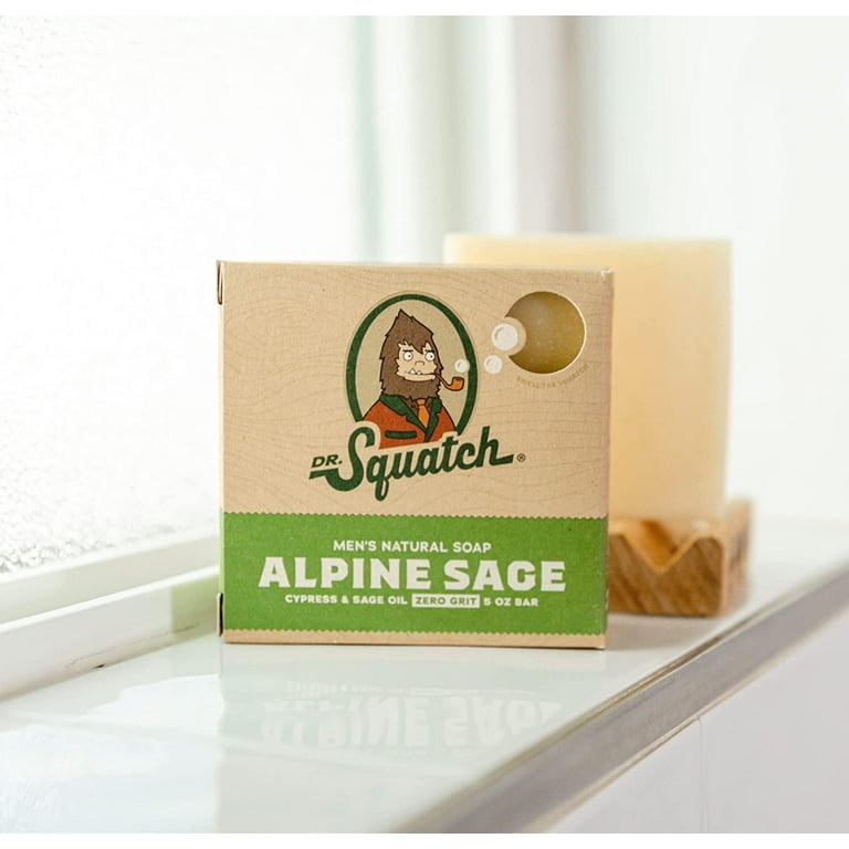 Dr. Squatch Natural Bar Soap, Alpine Sage, 5 oz