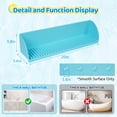 thumbnail image 3 of 40.6 Inch Silicone Bathtub Splash Guard Play Shelf, Toy Tray & Caddy Holder with Suction Cups, Keeps Bathroom Dry During Bathing (Black), 3 of 5