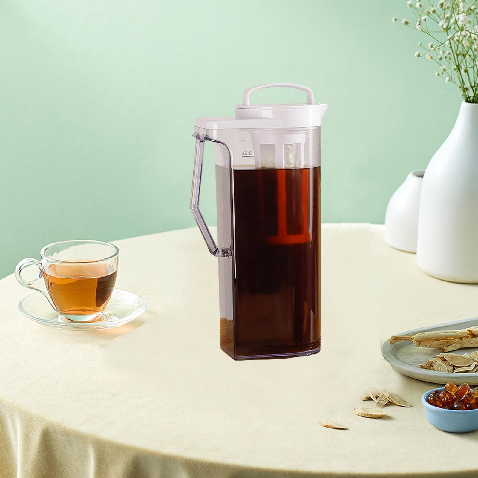 Baoblaze Cold Brew Coffee Maker Iced Coffee Brewer for Lemon Water Kitchens Household 2.2L