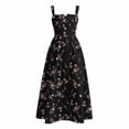 thumbnail image 7 of Bxsruta Womens Summer Sundress Bohemian Floral Print Long Dress Casual Flowy Vacation Apparel, 7 of 7