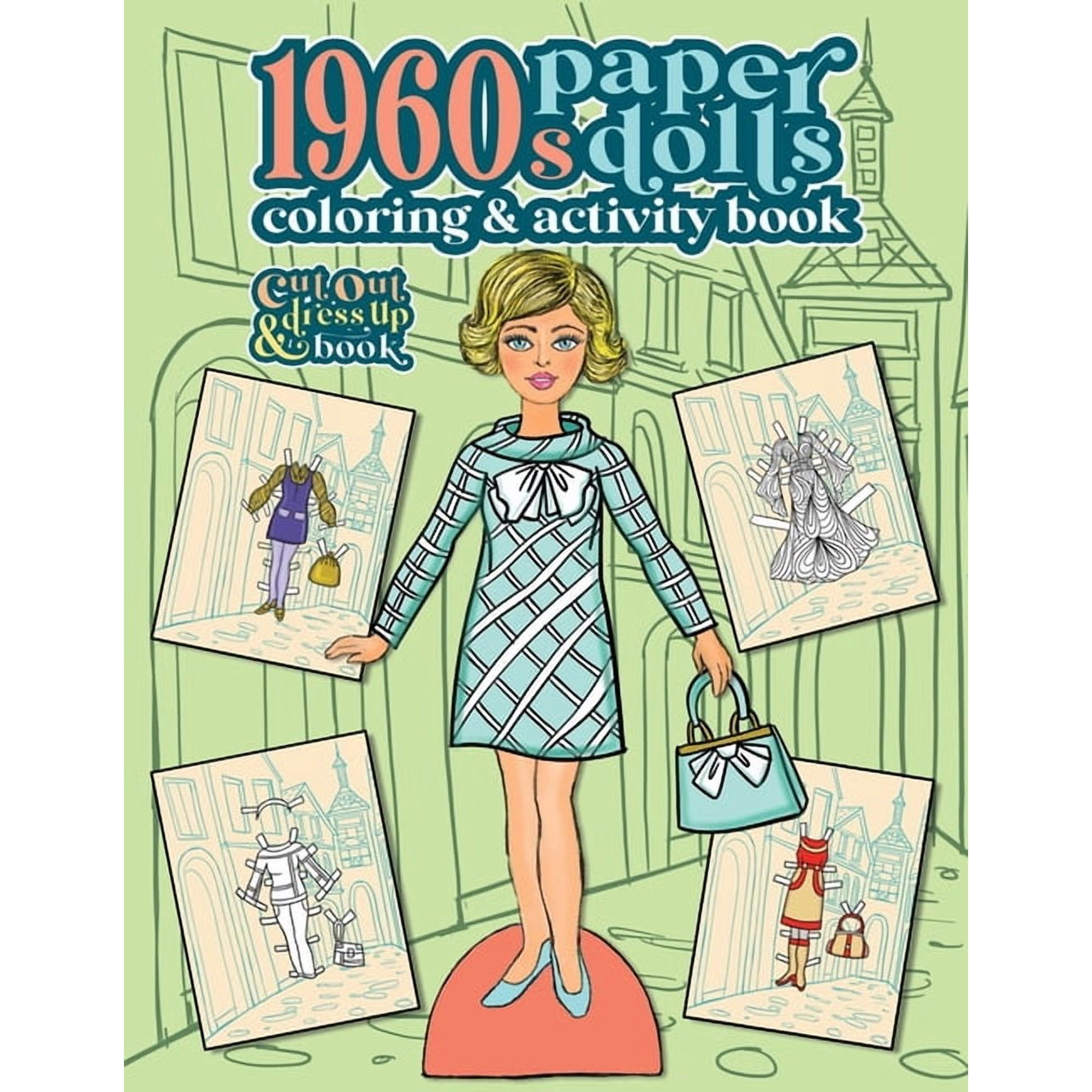 Vintage Fashion Paper Dolls 1960s Paper Dolls Coloring and Activity Book: A Cut Out and Dress Up Book For All Ages, Book 4, (Paperback)