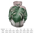thumbnail image 4 of POBUDS Hoodie, Regular Fit Sporty Pullover Hooded Sweatshirt for Men Women Monstera Melt XL, 4 of 6