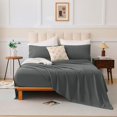 thumbnail image 2 of 4 Piece Queen Bed Set Cotton Blend Skin Friendly Breathable Bedding with Sheet Pillowcase, 2 of 5