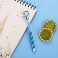 thumbnail image 7 of Cute Cat Head Glitter Liquid Ballpoint Pens, Floating Sequins Metal Barrel Twist Pen, Decorative Writing Ball Pens, Shiny Crystal Filled Journaling Pen, Smooth Ink Lightweight Pocket Office Note Pen, 7 of 7