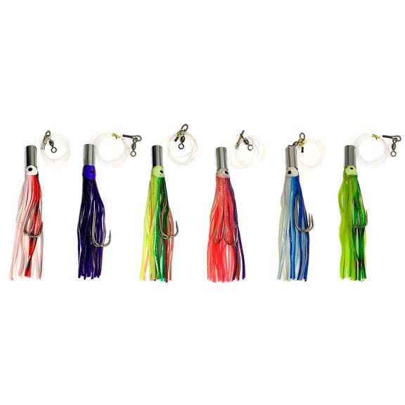 7" Bullet Jet Head Lures – 6 Pcs