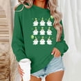 thumbnail image 4 of Uootdi Hauts pour Femmes Manches Longues Col Rond Imprimé Graphique Fête de la Saint-Patrick Festivals Sorties Week-Ends Chandails en Molleton Confortables Cadeau, 4 of 6